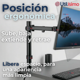 Soporte Monitor Escritorio Brazo Articulado 15 a 30 Pulgadas 15 17 19 22 24 27 28 29 30