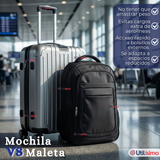 Mochila Escolar Ejecutiva Notebook Impermeable Resistente 53cm Negro 28L