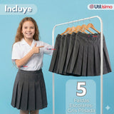 Pack 5 Faldas Escolar Color Gris Para Niñas
