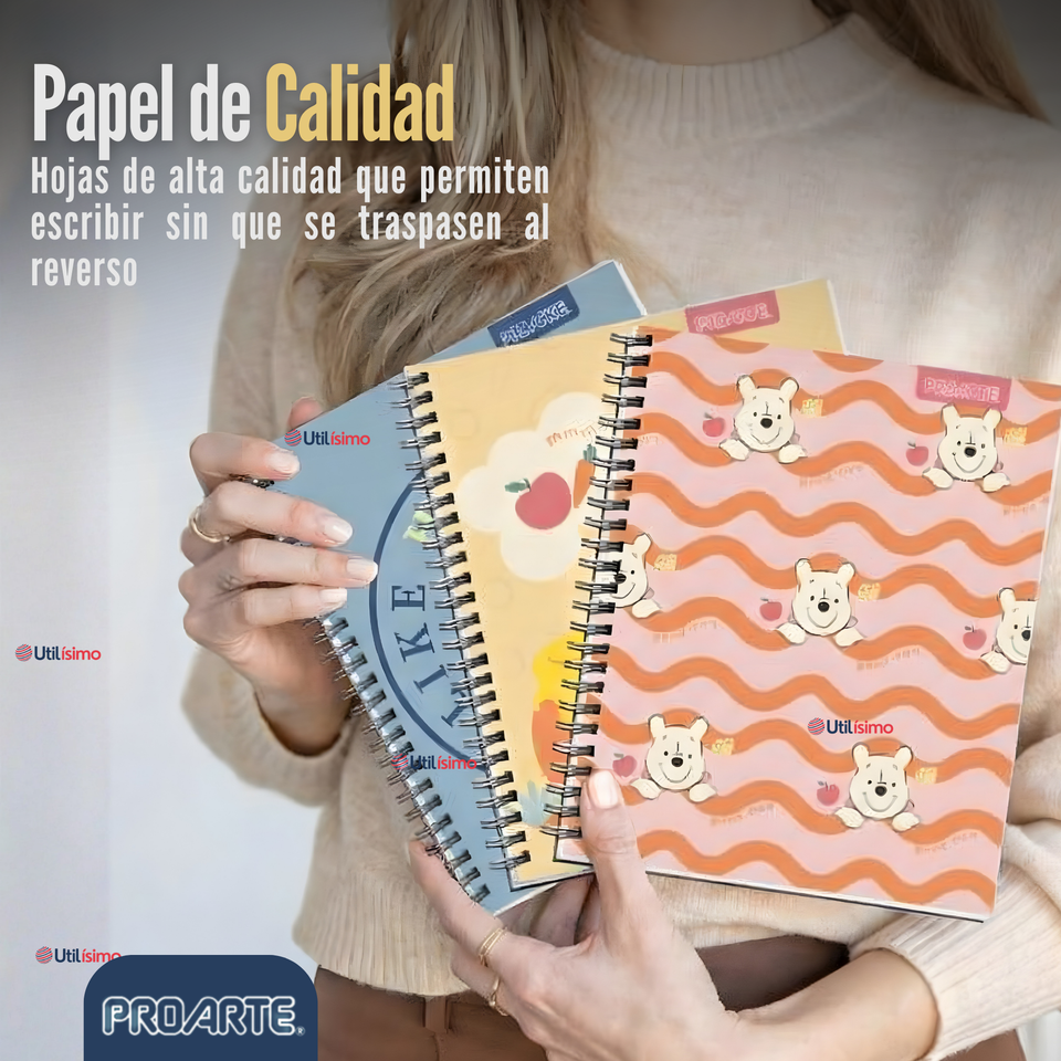 Pack 5 Cuadernos Universitarios Winnie Pooh 100 Hojas Proarte Diseño Surtido