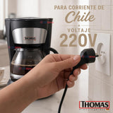 Cafetera Thomas Th-130 Capacitad 750 ML 800W Jarra De Vidrio