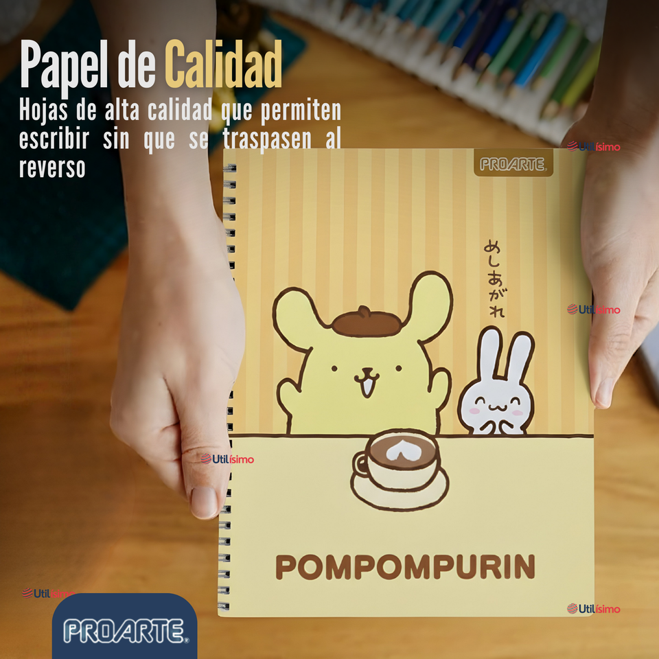 Pack 10 Cuadernos Universitarios Pompompurin 100 Hojas Proarte Diseño Surtido