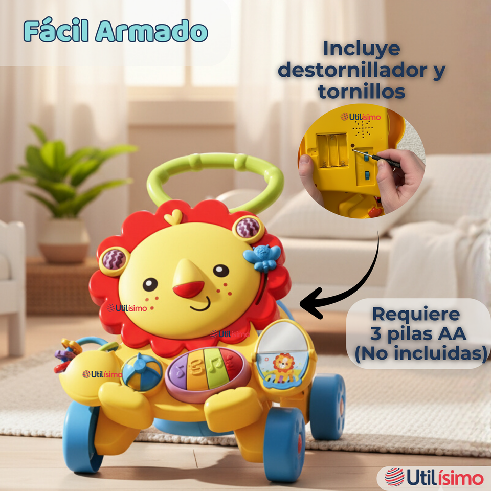 Andador Caminador Multifuncional Juguete Musical Bebé León Niña y Niño