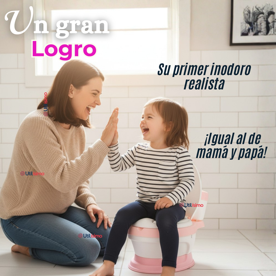 Pelela Inodoro Baño Entrenador Portátil Niña Rosa Asiento Acojinado