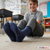 Calcetín Escolar Corto Acrilico Azul Niño Juvenil