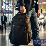 Mochila Multifuncional Ejecutiva Notebook Escolar Viaje Cabina Impermeable Resistente 49cm Negro 25L