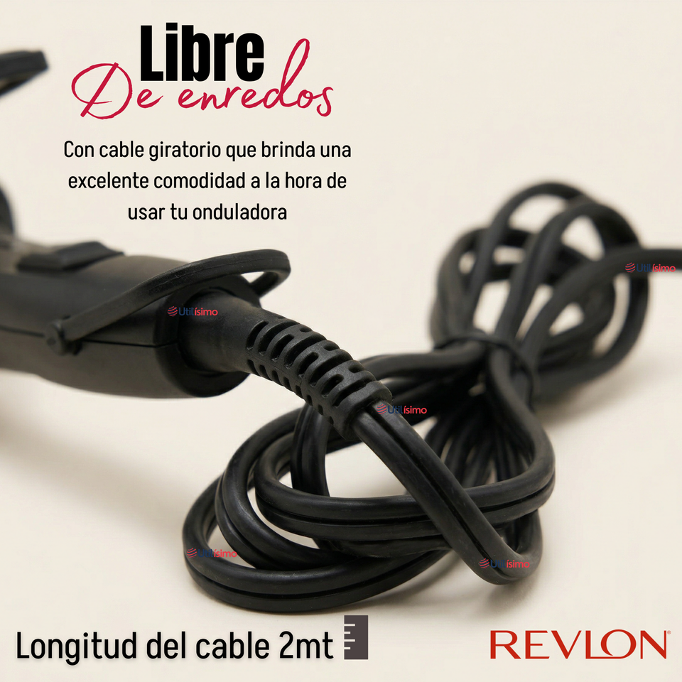 Onduladora De Pelo Revlon Waver Jumbo De 3 Barriles 120W Rosa