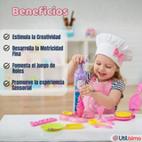 Set Juguete de Heladería y Waflera Creativa con Masas Moldeables Niña
