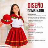 Pack 3 Trajes Nortinos Juvenil Con Poleras 4 Piezas Rojo Baile Típico Fiestas Patrias