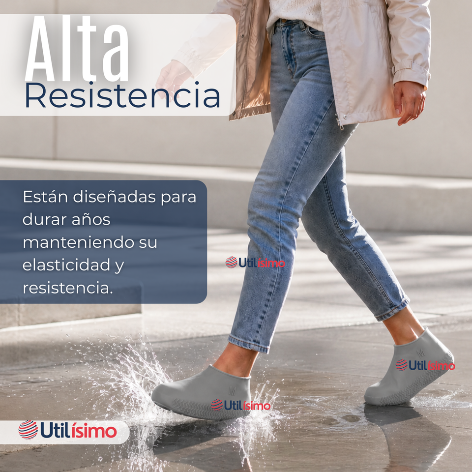 Fundas Cubre Zapatos Gris Impermeable Surtidas Silicona Antideslizante