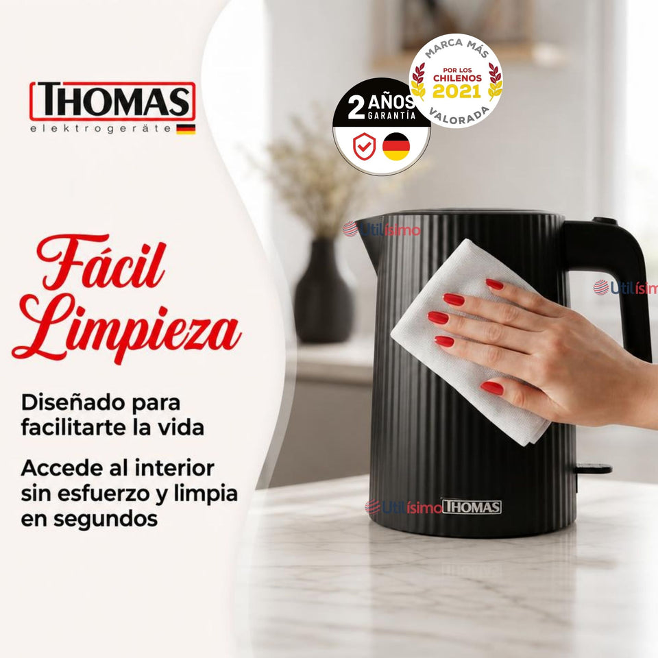 1 Hervidor eléctrico Thomas® Capacidad 1.8 L Acero Inoxidable