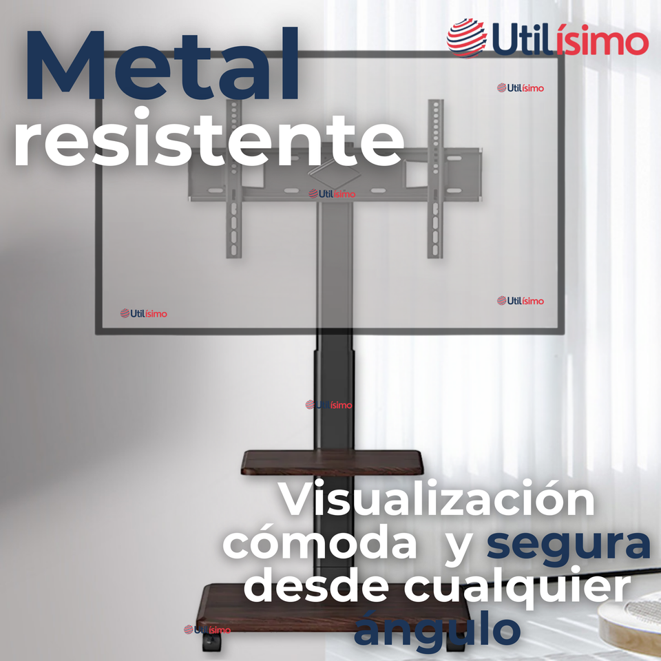 Soporte TV Premium Portátil Con Ruedas 45Kg 26 a 75 Pulgadas 26 32 40 43 50 55 60 65 70 75