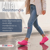 Pack 3 Pares Fundas Cubre Zapatos Rosado Impermeable Surtidas Silicona Antideslizante
