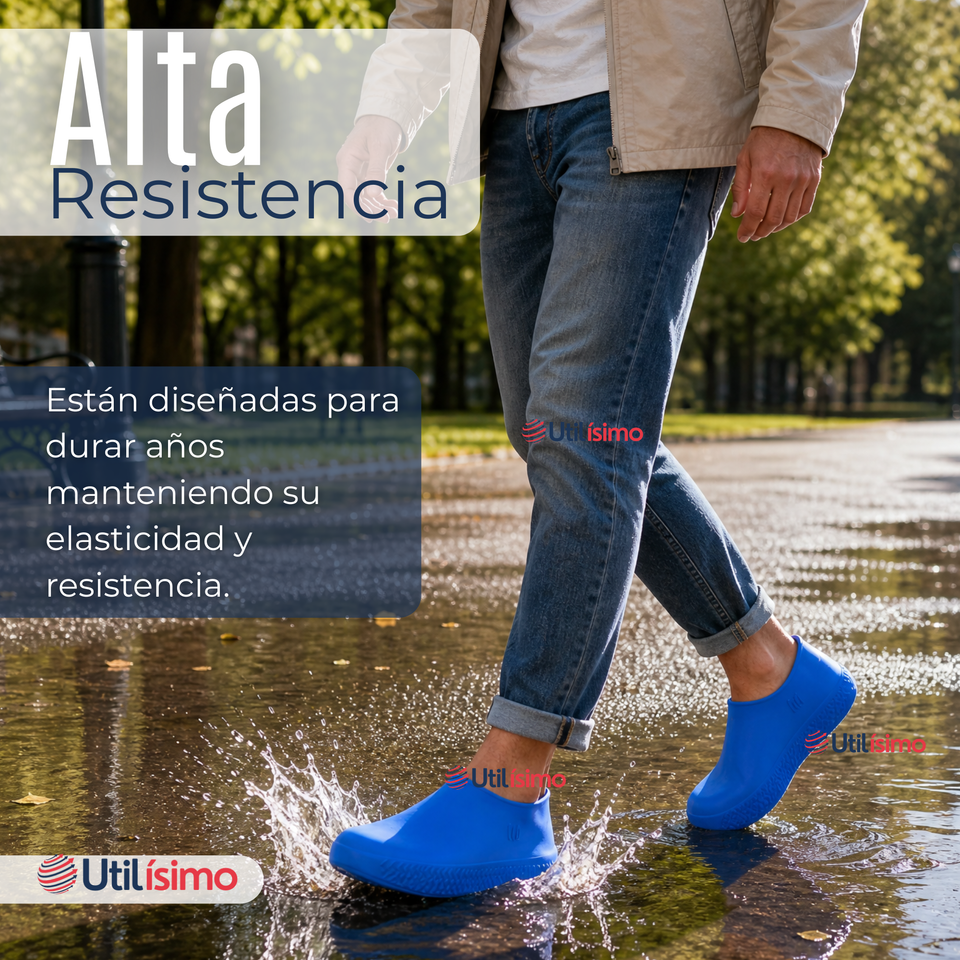Fundas Cubre Zapatos Azul Impermeable Surtidas Silicona Antideslizante 1 par