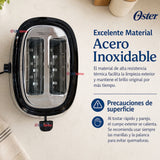 Tostador Oster® 2 rebanadas en acero inoxidable TSSTTR500 800W