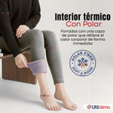 Calza Lola Polar Térmica Sin Costura Tiro Alto Elasticada Gris