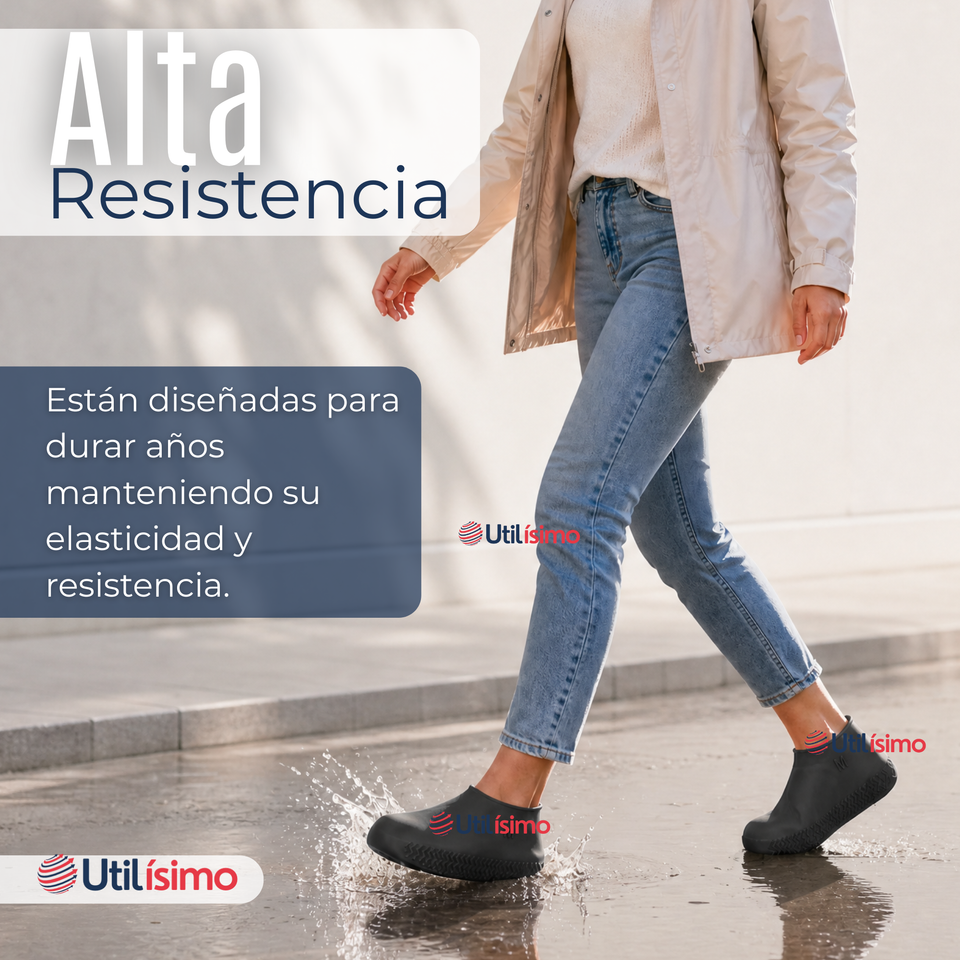 Fundas Cubre Zapatos Blanco Impermeable Surtidas Silicona Antideslizante 1 Par