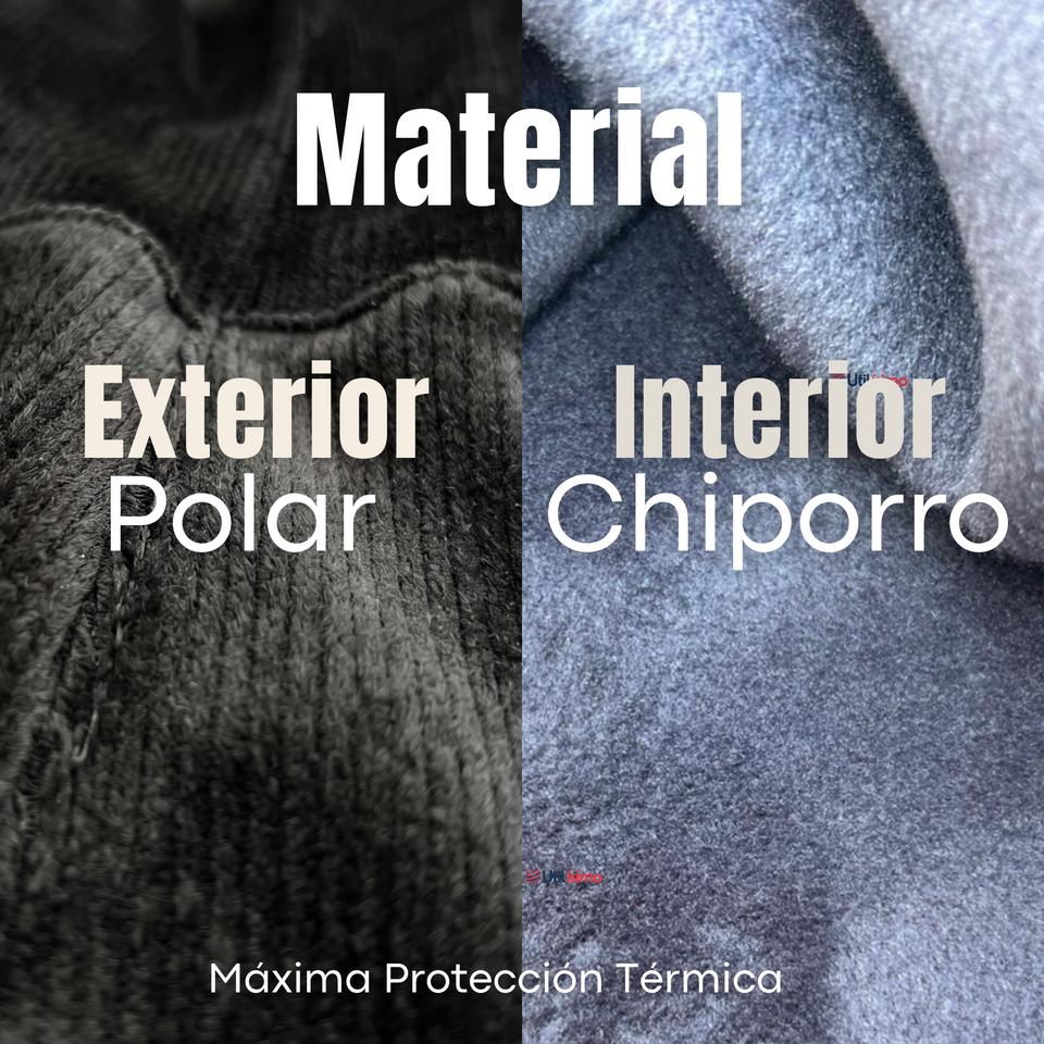 Pantalón Cotelé Palazzo Polar Con Chiporro Elasticado Térmico Negro