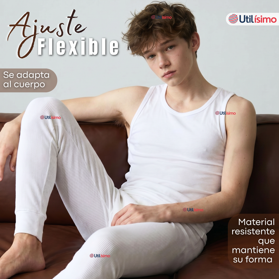 Pack 3 Calzoncillos Largos Algodón Calza Hombre Invierno Primera Capa