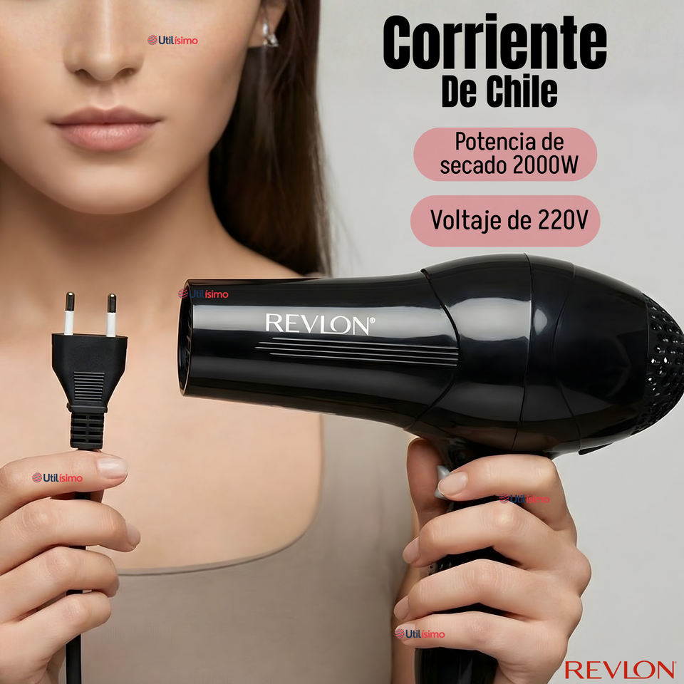 Secador De Cabello Control Frizz Revlon 2000W Negro