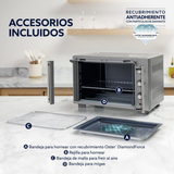 Horno con freidora de aire Oster® de 35 litros, puertas francesas, TSSTTV35FDMAFNS