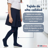Panty Ballerinas Escolares Niña Algodón Azul