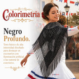 Pack 3 Puntillas Chales Traje Típico Baile Chilote Mujer Negro 110x51cm