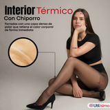 Pack 6 Calzas Pantys Efecto Piel Con Faja Polar Térmica Elasticada