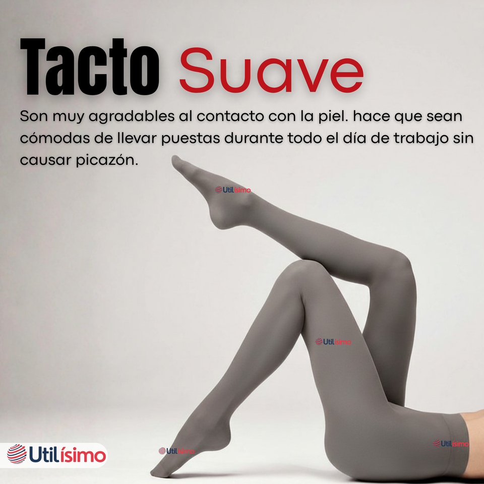 Pack 3 Pantys Semitransparentes Elasticadas Oficina Gris