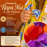 Traje Páscuense Pareo Hawaiano Amarillo Niña Con Accesorios