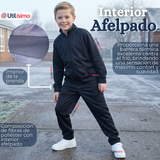 Pack 2 Conjuntos Escolares Buzo Pantalón Y Polerón Tela Sintética Unisex Niños Azul 3 a 16 años