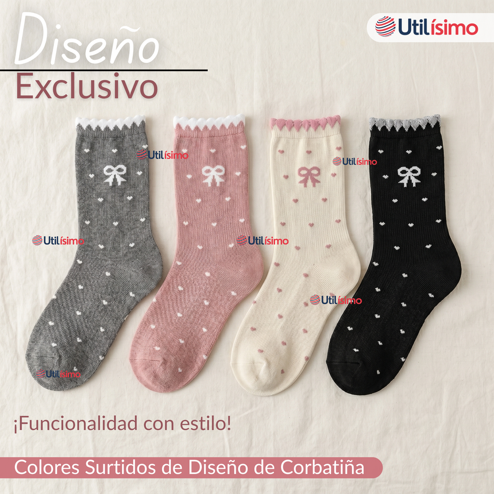 Pack 6 Pares Calcetines Mujer Juvenil Surtidos 65% Algodón Transpirables