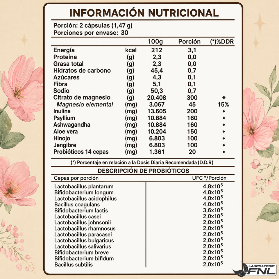 Nutrafem Probiofem 60 caps Equilibrio Microbiota Femenina Fnl