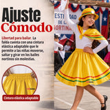 Traje Nortino Niña 3 Piezas Amarillo Baile Típico Fiestas Patrias