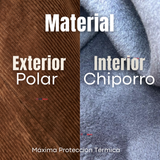 Pantalón Cotelé Palazzo Polar Con Chiporro Elasticado Térmico Café