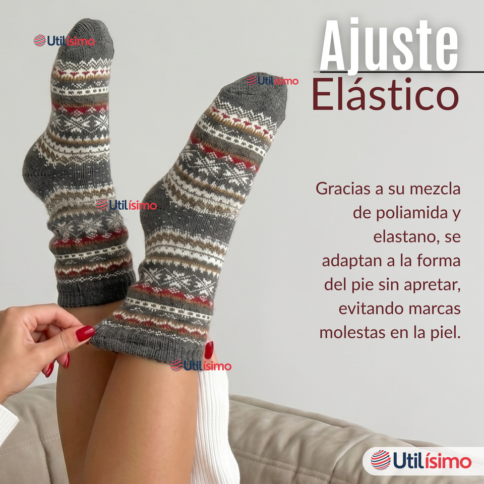 Pack 2 Calcetines Toalla Grueso Mujer Frío Surtidos Invierno