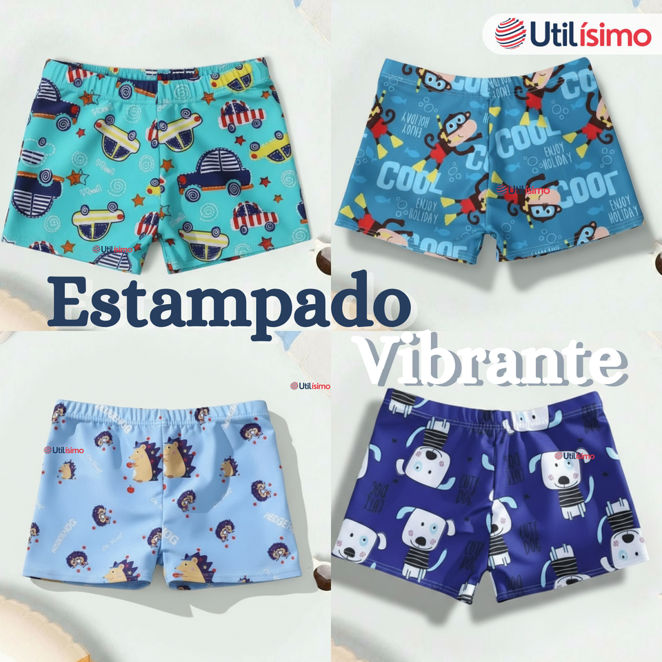 Short De Playa Para Niños Traje De Baño Pantalón Corto Diseños Surtidos