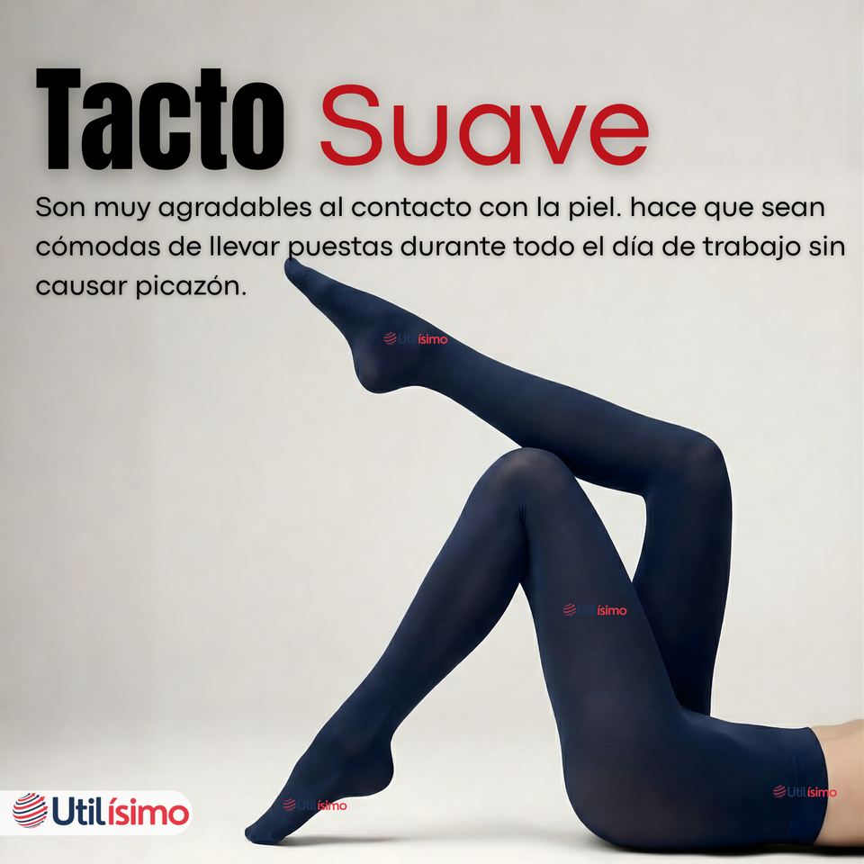 Pantys Semitransparentes Elasticadas Oficina Azul