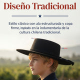 Pack 3 Sombrero Huaso Negro Tradicional Para Fiestas Patrias