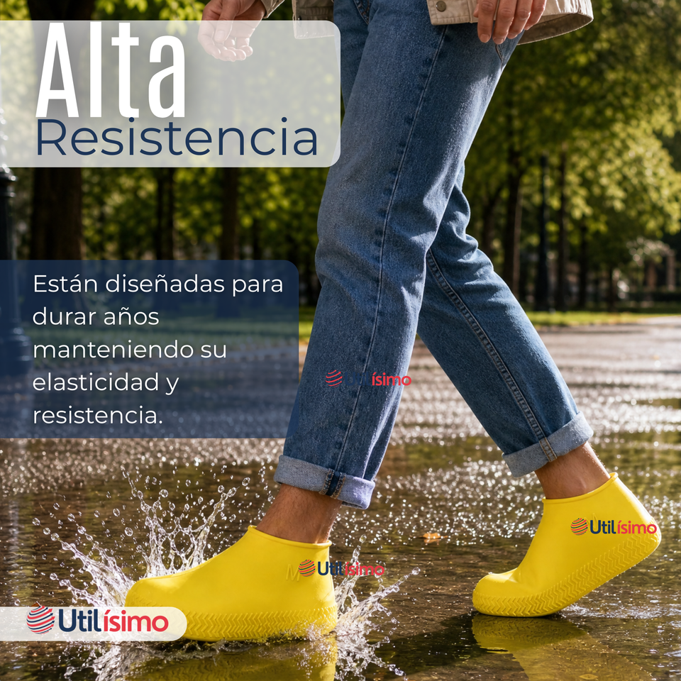 Fundas Cubre Zapatos Amarillo Impermeable Surtidas Silicona Antideslizante 1 Par