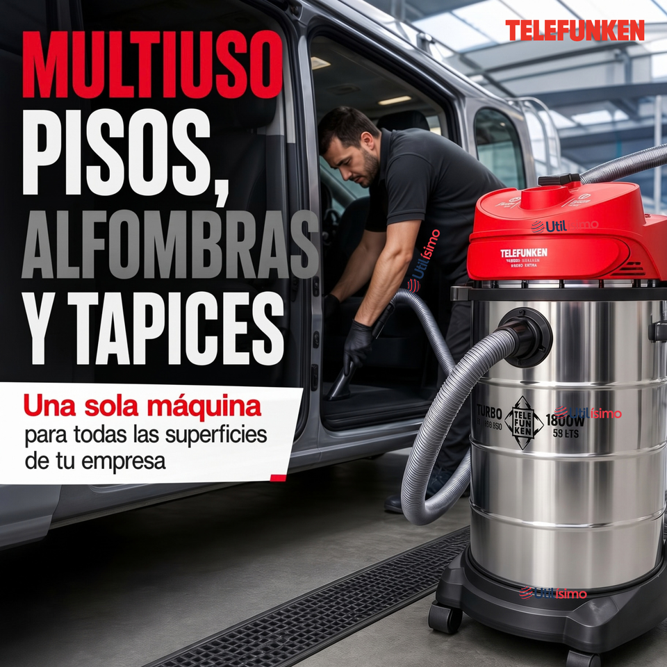 Aspiradora De Tambor Telefunken Turbo Expert 1800W 53L
