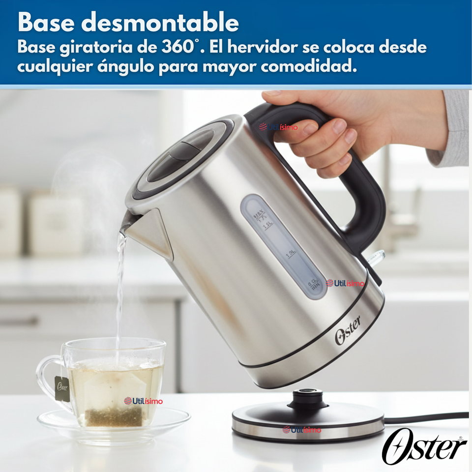 Hervidor eléctrico Oster® 1.7 lt control de temperatura BVSTKT8970