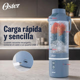 Oster Licuadora Portátil, GoMAX, 590 ml de Capacidad, para Smoothies, Azul, BLSTGFP-MH20-000