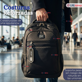 Mochila Multifuncional Ejecutiva Escolar Viaje Cabina Impermeable Resistente Notebook 46cm Negro 23L