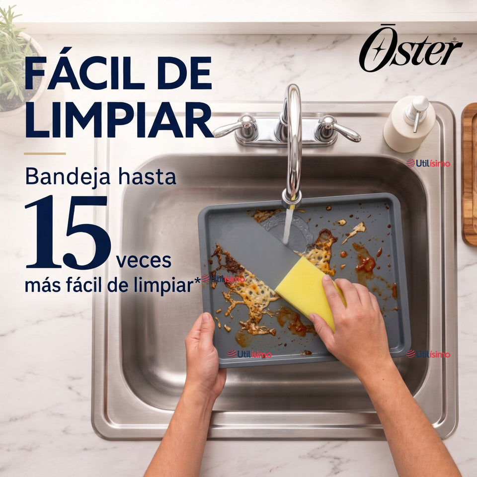 Freidora de aire Oster®, Dual Flex, 11 L de capacidad, negro, CKSTAF11MCDDF