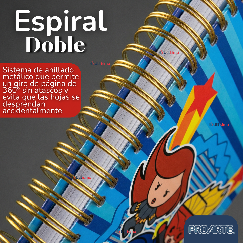 Pack 6 Cuadernos Universitario Marvel Heroes Kawaii 150 Hojas Tapa Gruesa Proarte Diseño Surtido