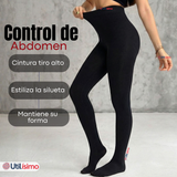Pack 5 Calzas Pantys Con Chiporro Mujer Elasticada Negra