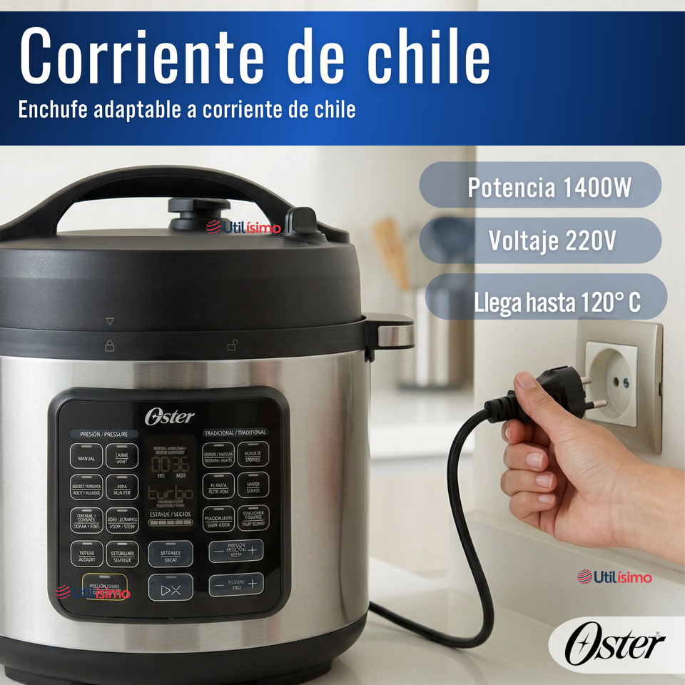 Multiolla turbo Oster®, 5.7 litros de capacidad DiamondForce CKSTPCECT57DF 1400W