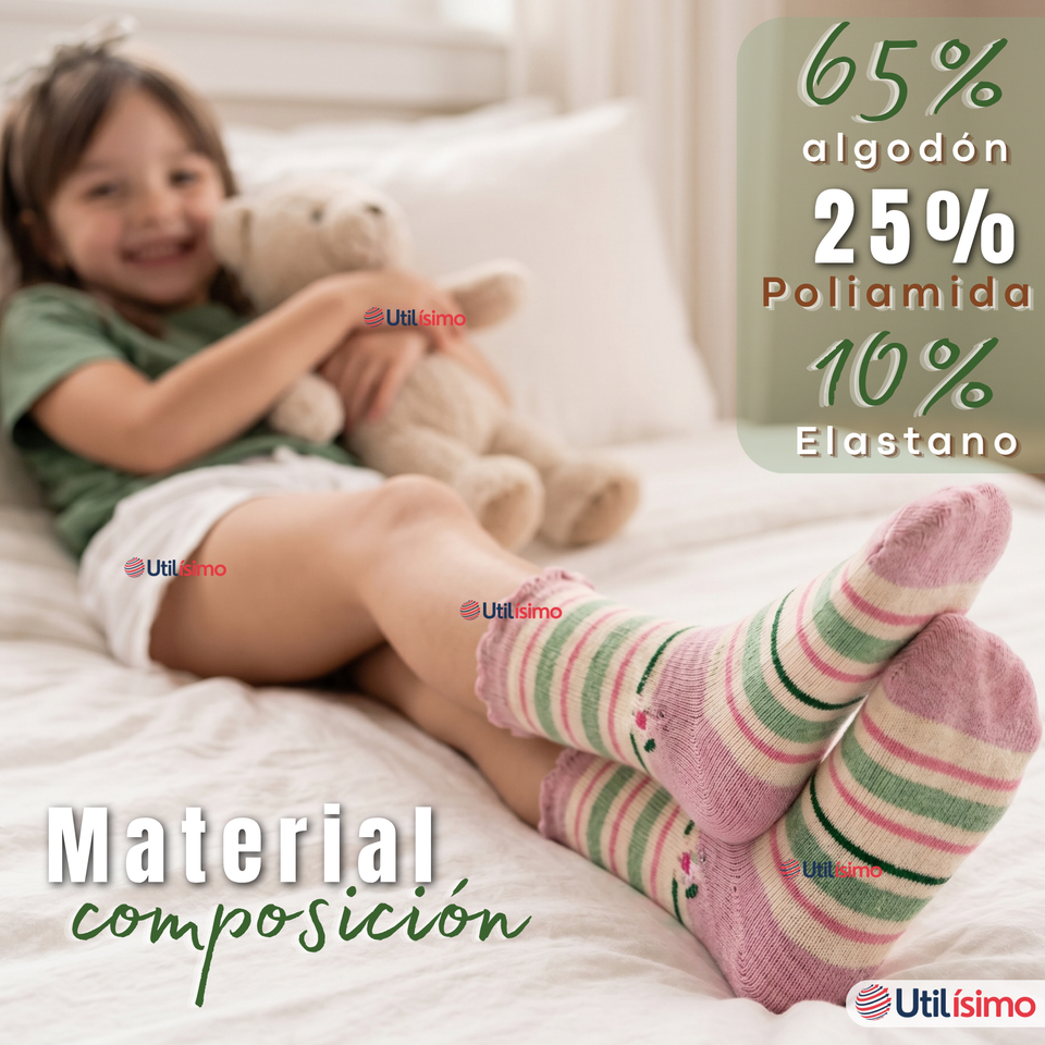 Pack 2 Pares De Calcetines Algodón Invierno Diseño Fritilla Surtido Niña 9-12