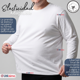 Pack 6 Camisetas Poleras 100% Algodón Basico Manga Larga Primera Capa Hombre